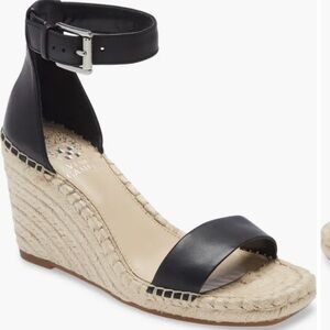 Vince Camuto Espadrille Wedge Heel Sandal Balck